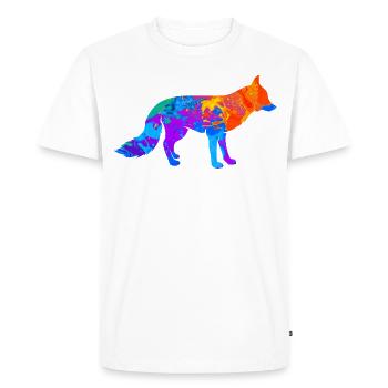 Fox Red Fox Foxes Silhouette Cadeau - T-shirt Premium bio Homme - blanc - Devant - Nico (187cm)
