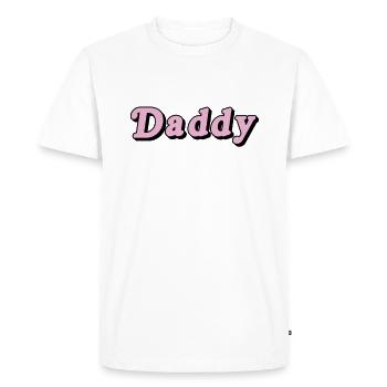 Daddy - Men's Premium Organic T-Shirt - white - Front - Nico (187cm)