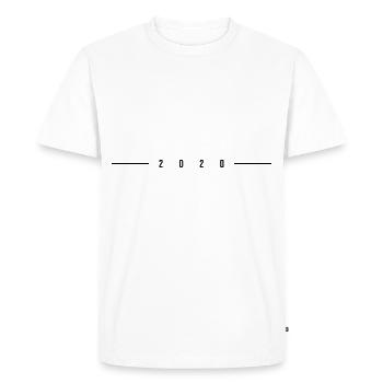 2020 en pointillés - T-shirt Premium bio Homme - blanc - Devant - Nico (187cm)