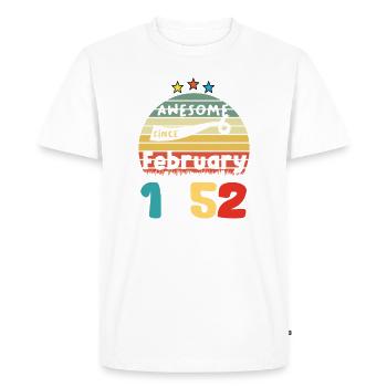 1952 vintage anniversaire rétro édition limitée - T-shirt Premium bio Homme - blanc - Devant - Nico (187cm)