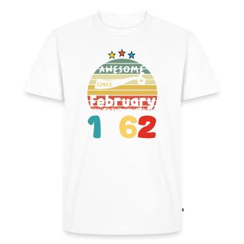1962 vintage anniversaire rétro édition limitée - T-shirt Premium bio Homme - blanc - Devant - Nico (187cm)