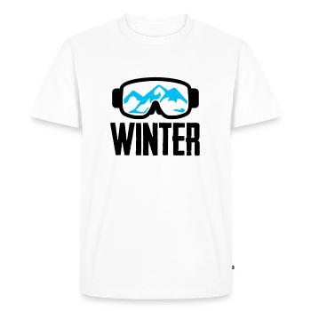 hiver - T-shirt Premium bio Homme - blanc - Devant - Nico (187cm)