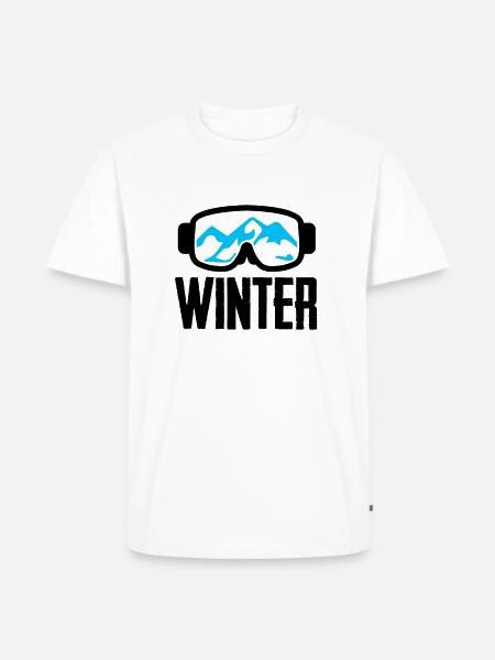 winter - Men's Premium Organic T-Shirt - white