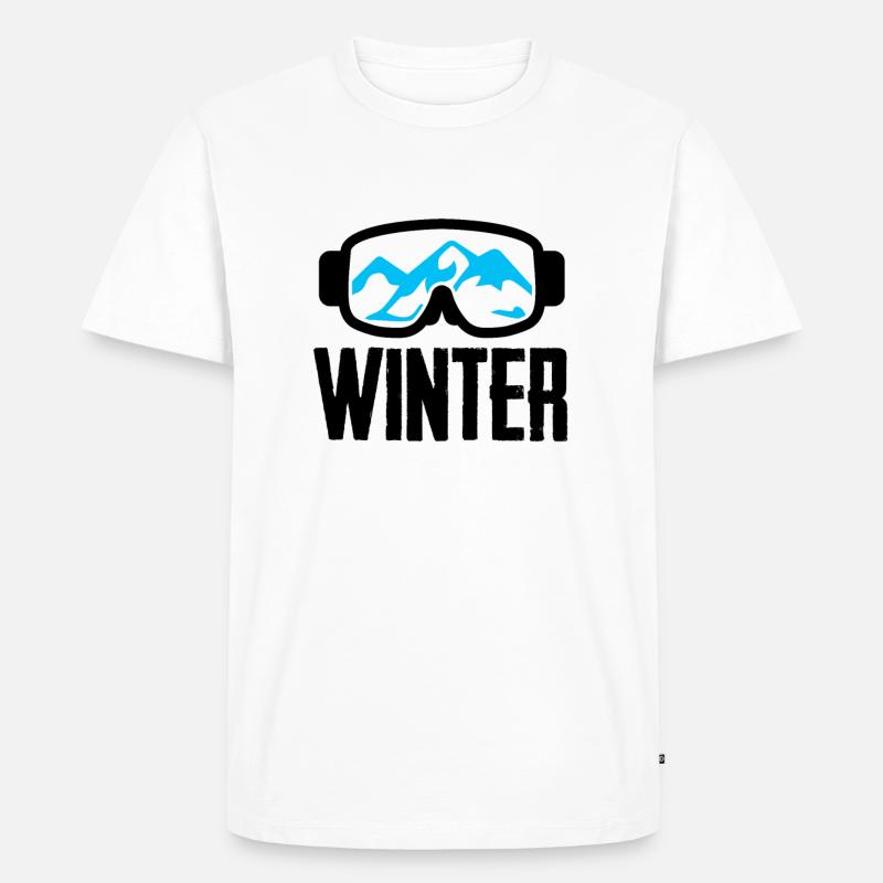 Winter - Männer Premium Bio T-Shirt - Weiß