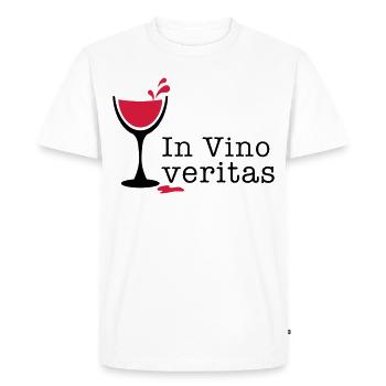 In Vino Veritas / Latin / En vin il ya - T-shirt Premium bio Homme - blanc - Devant - Nico (187cm)