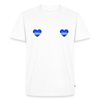 CACHUPA TEAM - T-shirt Premium bio Homme - blanc - Devant - Nico (187cm)