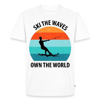 Ski nautique, ski nautique, skieurs nautiques - T-shirt Premium bio Homme - blanc - Devant - Nico (187cm)