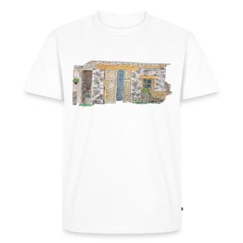 Parc national en plein air de l’Eifel Randonnée Heimat Landlieb - T-shirt Premium bio Homme - blanc - Devant - Nico (187cm)