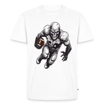 Un squelette joueur de football américain - T-shirt Premium bio Homme - blanc - Devant - Nico (187cm)