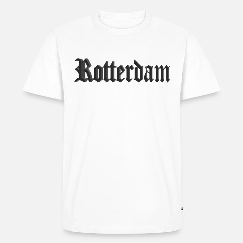 Rotterdam - Männer Premium Bio T-Shirt - Weiß