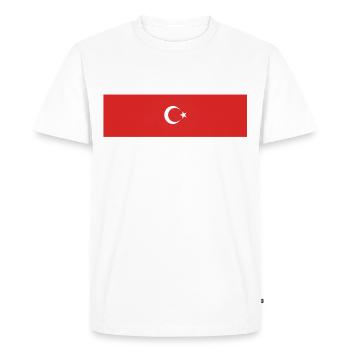 Türkiye - Türkei - Turkey - Ay Yildiz - Men's Premium Organic T-Shirt - white - Front - Nico (187cm)