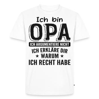 Grandpa's Grandpa's Gift - Men's Premium Organic T-Shirt - white - Front - Nico (187cm)