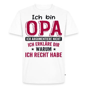 Grandpa's Grandpa's Gift - Men's Premium Organic T-Shirt - white - Front - Nico (187cm)