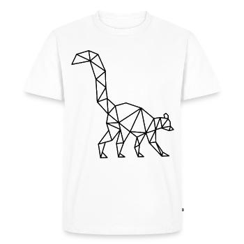 Lémuriens Animal géométrique - T-shirt Premium bio Homme - blanc - Devant - Nico (187cm)
