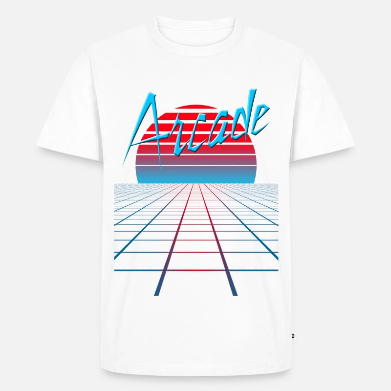 NERDY forever - Arcade - Männer Premium Bio T-Shirt - Weiß