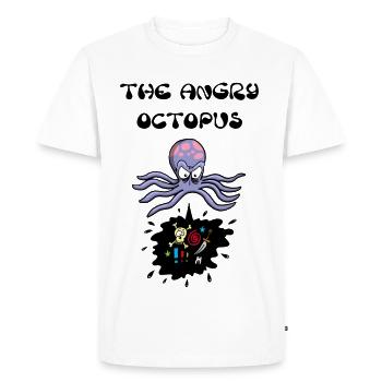 La pieuvre en colère - T-shirt Premium bio Homme - blanc - Devant - Nico (187cm)