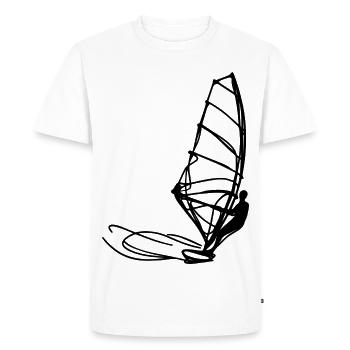 Windsurfing Sketch - Men's Premium Organic T-Shirt - white - Front - Nico (187cm)