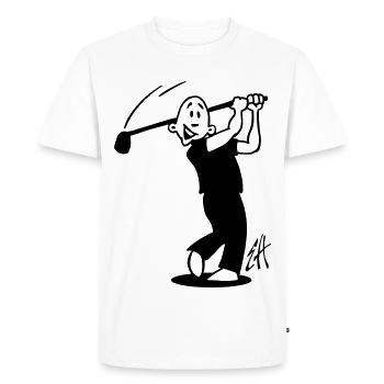 One Color Golf Design - Men's Premium Organic T-Shirt - white - Front - Nico (187cm)