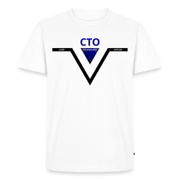 CTO: Chief Technology Officer - Men's Premium Organic T-Shirt - white - Front - Nico (187cm)