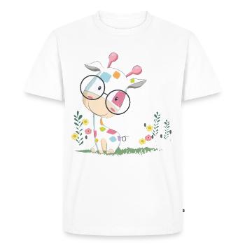 La petite girafe - T-shirt Premium bio Homme - blanc - Devant - Nico (187cm)