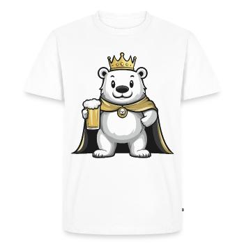 Polar Bear Beer Funny - Men's Premium Organic T-Shirt - white - Front - Nico (187cm)