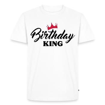 Anniversaire Messieurs Birthday King - T-shirt Premium bio Homme - blanc - Devant - Nico (187cm)