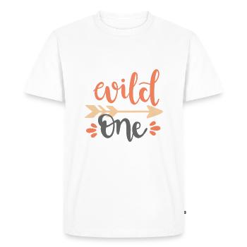 Wild one - Men's Premium Organic T-Shirt - white - Front - Nico (187cm)