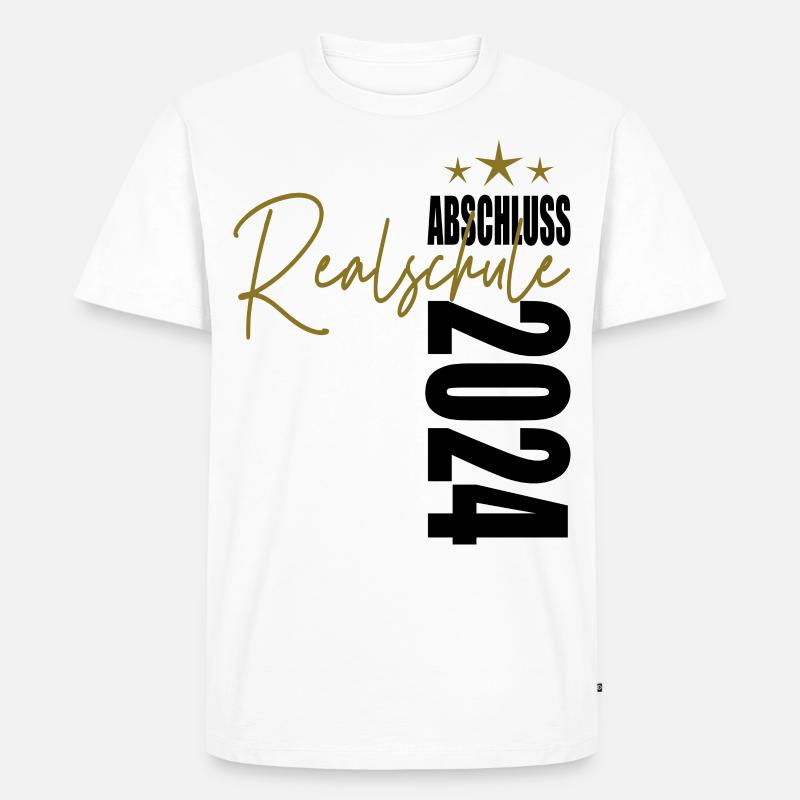 Abschluss 2024 Realschule - Männer Premium Bio T-Shirt - Weiß