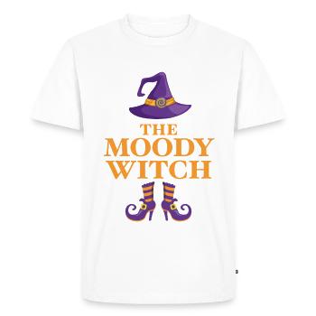 The Moody Witch - Men's Premium Organic T-Shirt - white - Front - Nico (187cm)