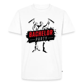 couple bachelor party - Men's Premium Organic T-Shirt - white - Front - Nico (187cm)