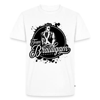 Marié équipe - T-shirt Premium bio Homme - blanc - Devant - Nico (187cm)