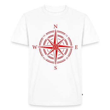 boussole - T-shirt Premium bio Homme - blanc - Devant - Nico (187cm)