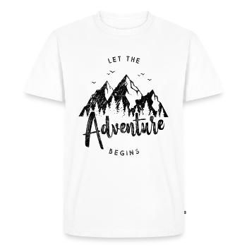 Mountain mountains adventure - Men's Premium Organic T-Shirt - white - Front - Nico (187cm)