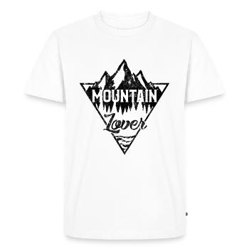 Mountain Lover - Men's Premium Organic T-Shirt - white - Front - Nico (187cm)