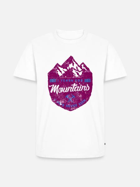 Mountain mountains saying - Men's Premium Organic T-Shirt - white