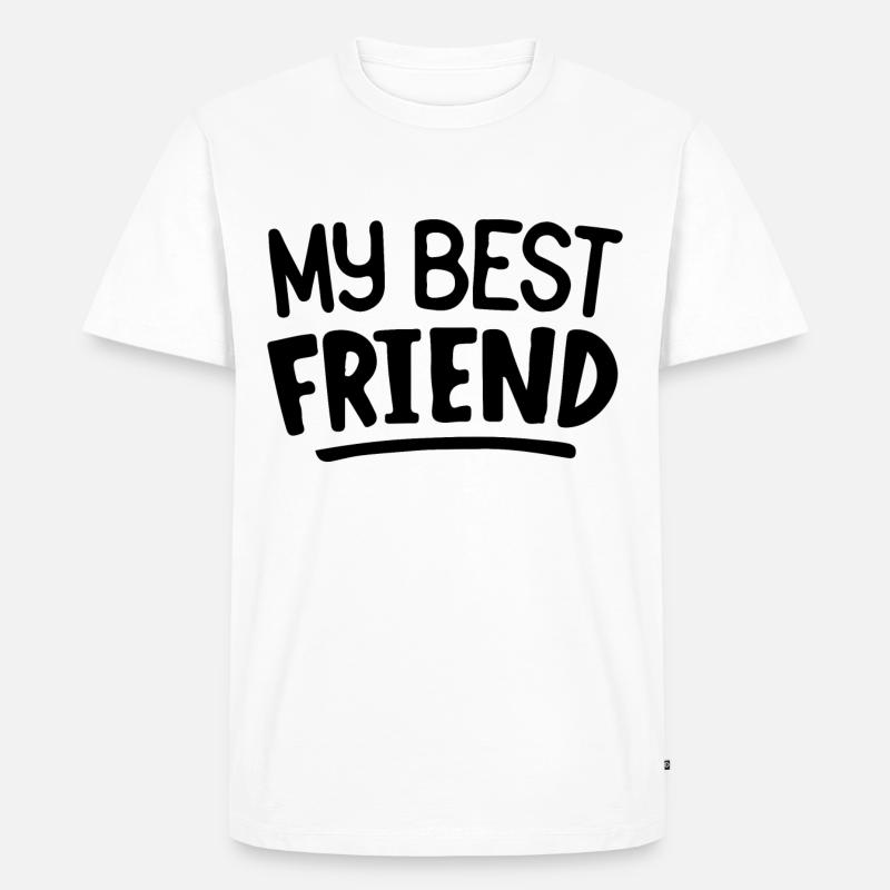 Beste Freunde - Männer Premium Bio T-Shirt - Weiß
