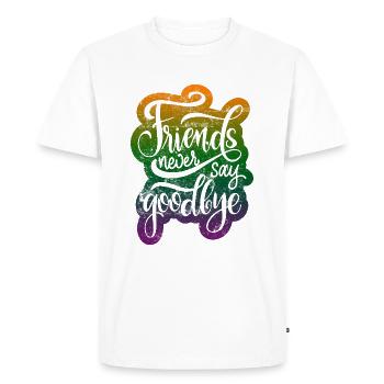 Beste Freunde Freundschaft - Männer Premium Bio T-Shirt - Weiß - Vorne - Nico (187cm)