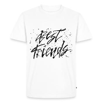 Best friends - Men's Premium Organic T-Shirt - white - Front - Nico (187cm)