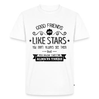 Beste Freunde Freundschaft - Männer Premium Bio T-Shirt - Weiß - Vorne - Nico (187cm)
