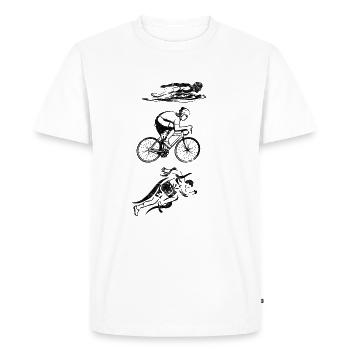 Triathlon Sport - T-shirt Premium bio Homme - blanc - Devant - Nico (187cm)