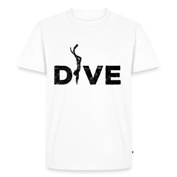 Diving Diving Silhouette - Men's Premium Organic T-Shirt - white - Front - Nico (187cm)