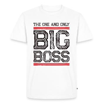 grand patron en disant - T-shirt Premium bio Homme - blanc - Devant - Nico (187cm)