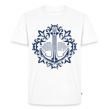 Anchor symbol - Men's Premium Organic T-Shirt - white - Front - Nico (187cm)