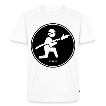 fire department icon - Men's Premium Organic T-Shirt - white - Front - Nico (187cm)