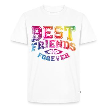 best friends colorful - Men's Premium Organic T-Shirt - white - Front - Nico (187cm)