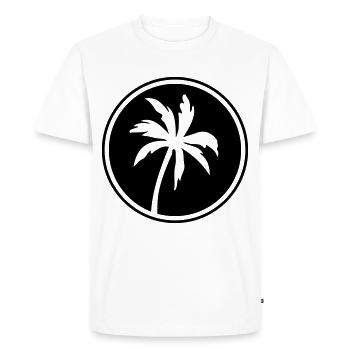 palm icon symbol circle - Men's Premium Organic T-Shirt - white - Front - Nico (187cm)