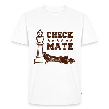 Échecs échec et mat Échecs disant - T-shirt Premium bio Homme - blanc - Devant - Nico (187cm)