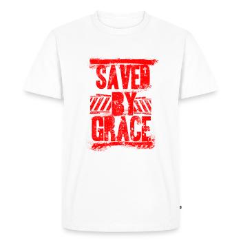 Jésus-Christ La Grâce de la Bible - T-shirt Premium bio Homme - blanc - Devant - Nico (187cm)