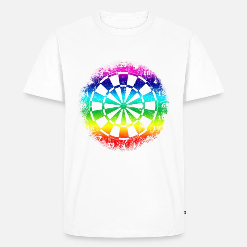 Darts Dartboard Dartscheibe - Männer Premium Bio T-Shirt - Weiß