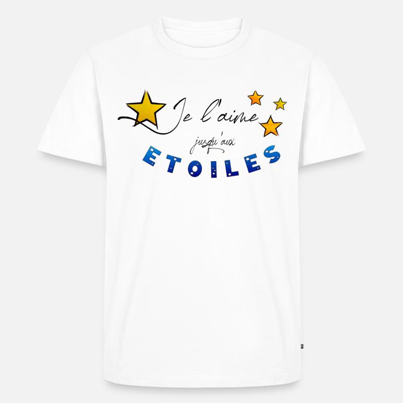 Ich liebe ihn - Männer Premium Bio T-Shirt - Weiß